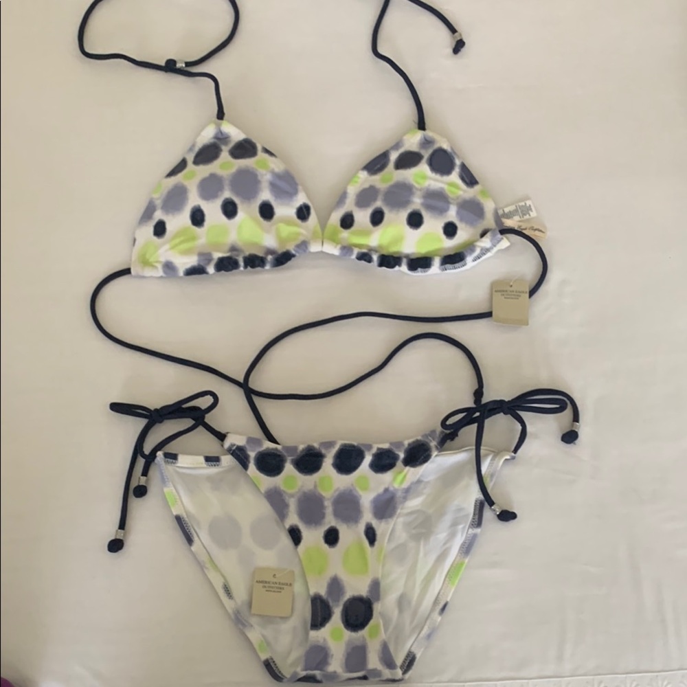 American Eagle Outfitters Black and White Bikini